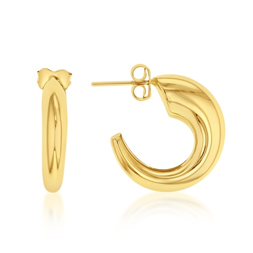 [EAR1205] ### 9Y HOOK STYLE TAPERED STUD EARRING