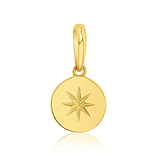 [PD143] 9Y 7MM CIRCLE WITH STAR ENGRAVING
