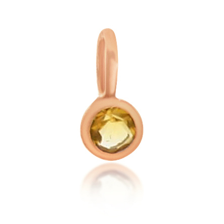 [CPJ15-CITR 9R] 9R MINI CITRINE CHARM