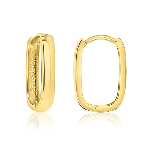 [EAR874] 9Y PAPERCLIP 12MM RECTANGLE HUGGIE