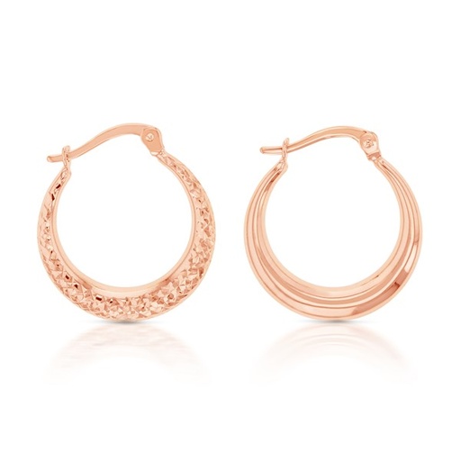 [EAR579] ## 9P DIAMOND CUT CRESCENT HOOP
