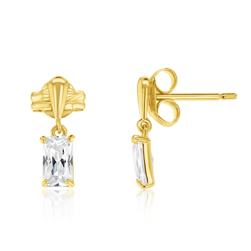 [EAR1223] 9Y SINGLE CZ STUD DROP