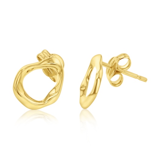 [EAR1228] 9Y OPEN WAVEY FREEFORM STUD EARRING