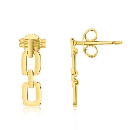 [EAR1230] 9Y FLAT CHAIN LINK EARRING