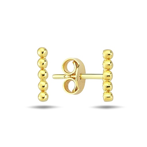 [EAR1231] 9Y 5 DOTTED BAR STUD EARRING