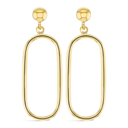 [EAR930] ## 9Y LARGE OPEN OVAL DROP