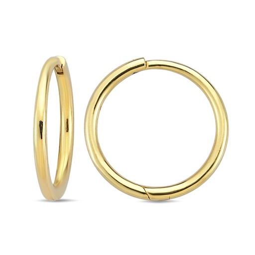 [EAR1241] 9Y LARGE PLAIN WIRE HUGGIE 12MM