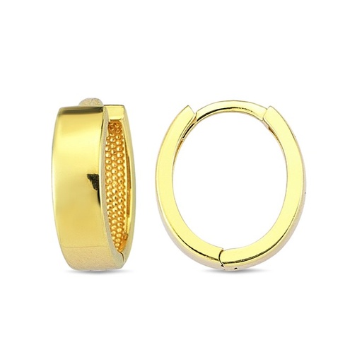 [EAR1242] 9Y WIDE FLAT OVAL HUGGIE
