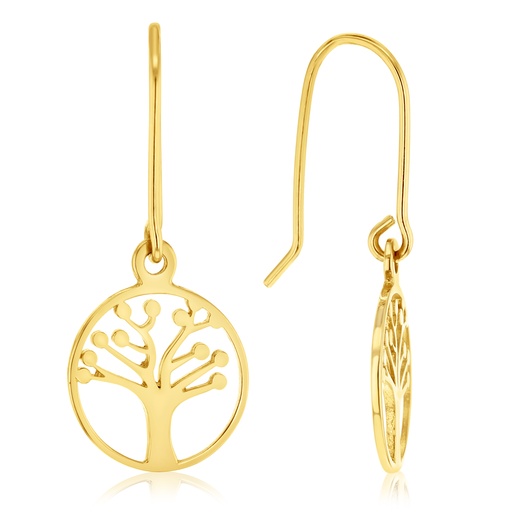 [EAR280-9Y] 9Y TREE OF LIFE EARRING