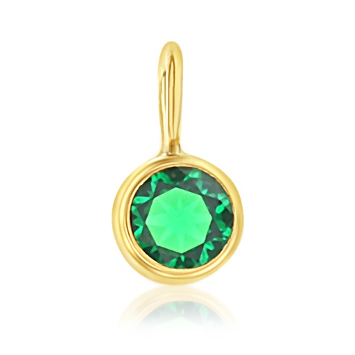 [CPJ17-9Y] 9Y GREEN CZ BEZEL CHARM
