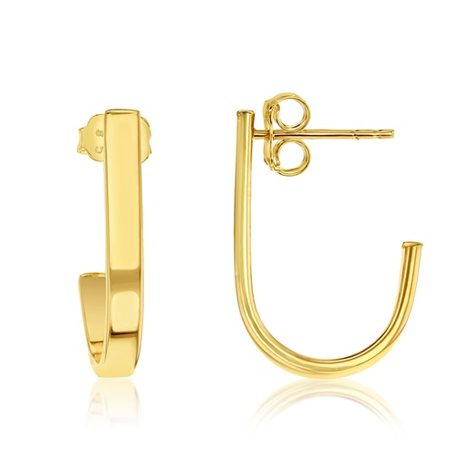 [EAR1250] 9Y FLAT BAR WRAP STUD EARRING