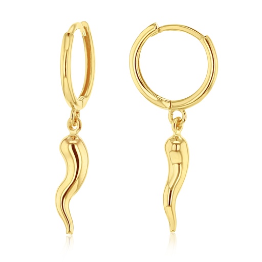 [EAR1258] 9Y MINI HORN DROP HUGGIE