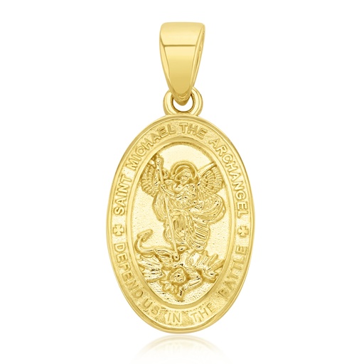 [RCP76] 9Y SMALL OVAL SAINT MICHAEL PENDANT