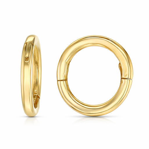 [EAR1301] 9Y PLAIN 6MM MINI HINGED HUGGIE SLEEPER