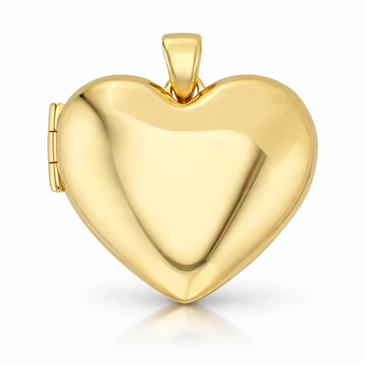 [PD167] 9Y HEART LOCKET PENDANT - LARGE