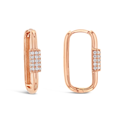 [EAR914] ## 9R FANCY CZ PAPERCLIP HUGGIE