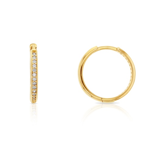 [EAR827] ## 9Y CHANNEL SET CZ HUGGIE