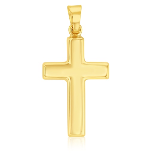 [RCP80] 9Y POLISHED CROSS CONTEMPORARY PENDANT