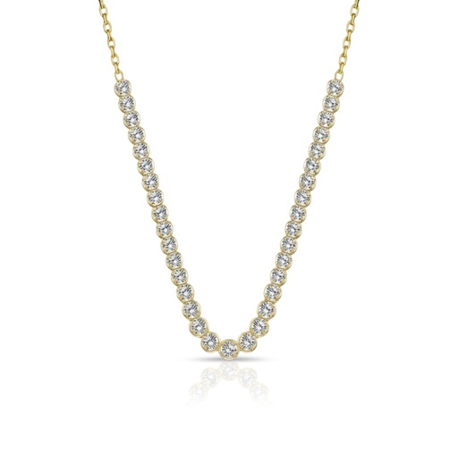 [BB248] 9Y C.Z. HALF TENNIS NECKLACE