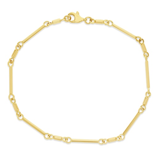 [BB257] 9Y TROMBONE LINK BRACELET (BAR & LINK OR BULLET LINK)