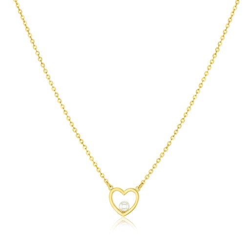 [BB261] 9Y HEART PENDANT FEATURING A PEARL