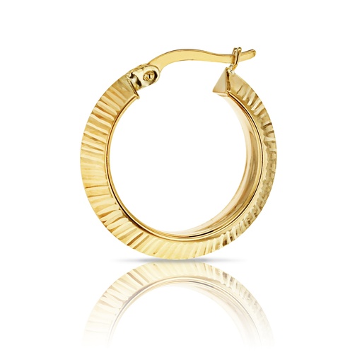 [EAR795] ## 9Y FANCY KNIFE EDGE HOOP