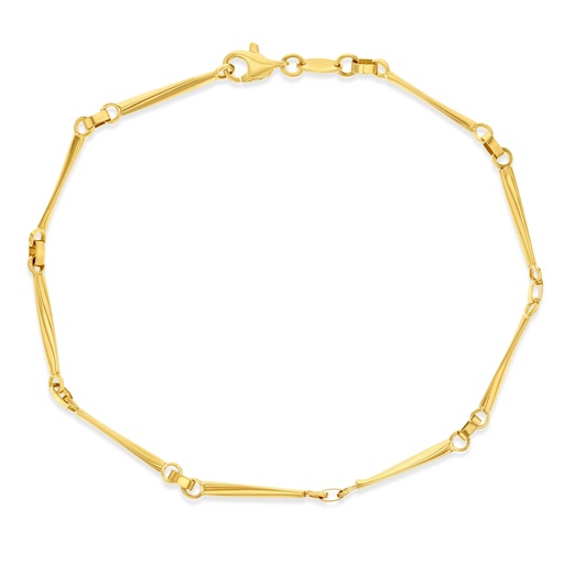 [BB267] 9Y ELONGATED CURVED BAR LINK BRACELET