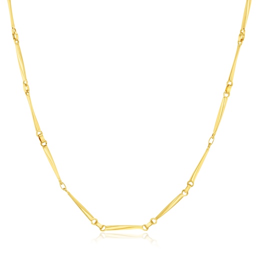 [BB268] 9Y ELONGATED CURVED BAR LINK NECKLACE