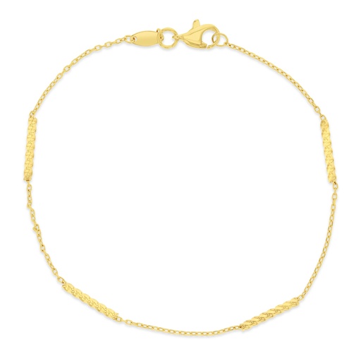 [BB277] 9Y STATION BRACELET WITH TWISTED BAR SEGMENTS