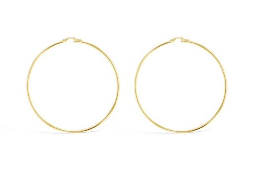 [EAR478] ## 9Y PLAIN 60MM HOOP EARRING