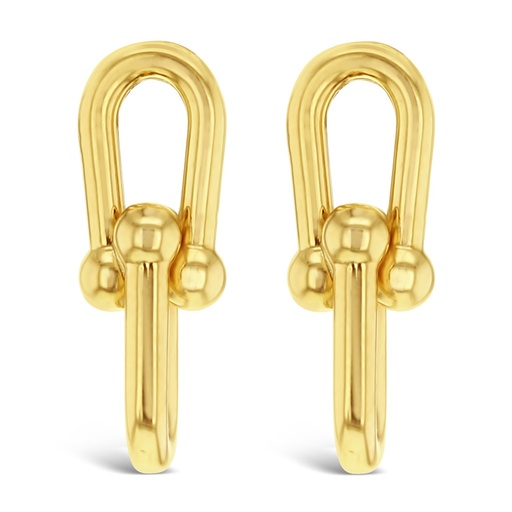 [EAR976] 9Y DOUBLE LINK STUD DROP