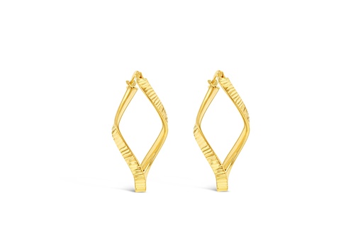 [EAR985] ## 9Y DIAMOND CUT TWIST HOOP