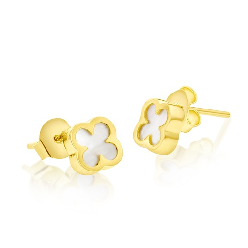 [EAR1016] 9Y M.O.P. 4 LEAF CLOVER STUD