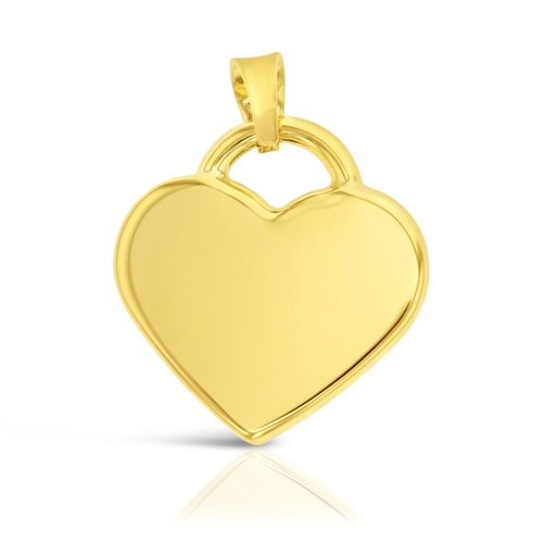 [PD97] 9Y FLAT HEART PENDANT 15MM