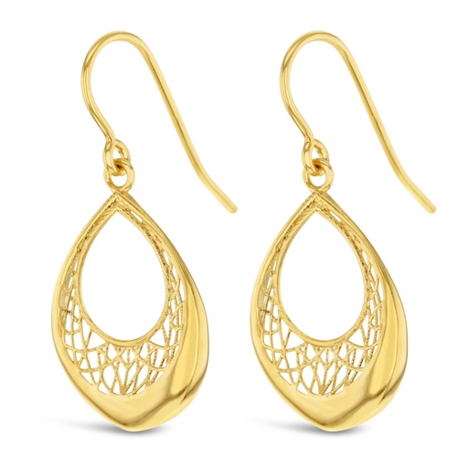 [EAR1000] ## 9Y FILIGREE OPEN TEARDROP DROP