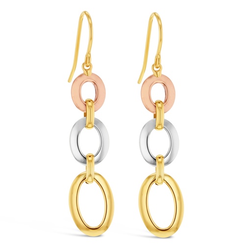 [EAR984] ### 9YWR OVAL DROP EARRING