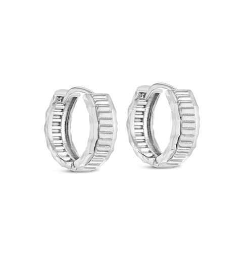 [EAR1012] ## 9W FANCY DIAMOND CUT HUGGIE RIDGES