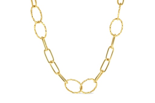 9CT SILVER FILLED PLAIN PAPERCLIP + TWIST CIRCLES