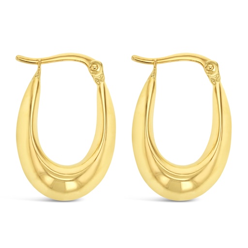 [EAR994] 9Y THICK OVAL HOOP