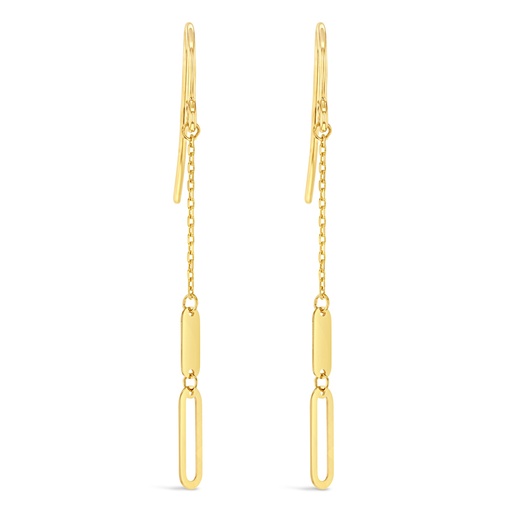 [EAR980] ## 9Y OPEN LINK DISC DROP EARRING