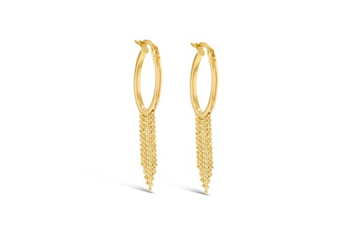 [EAR986] ## 9Y HOOP W/ MOVING STRANDS
