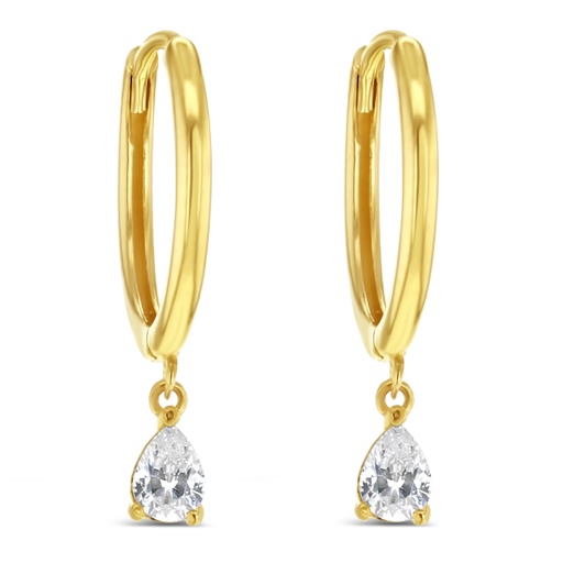 [EAR991] ### 9Y HUGGIE W/ CZ DROP