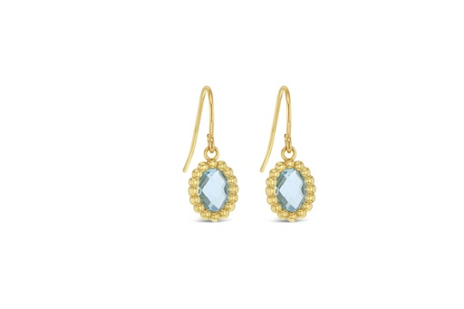 [EAR974] ## 9Y TOPAZ BEADED DROP EARRING