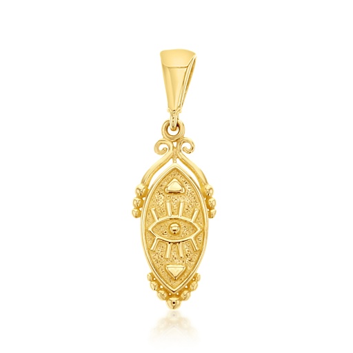 [PD92] 9Y OVAL FANCY EVIL EYE PENDANT
