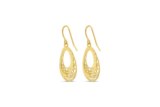 [EAR998] ## 9Y FILIGREE OPEN OVAL DROP
