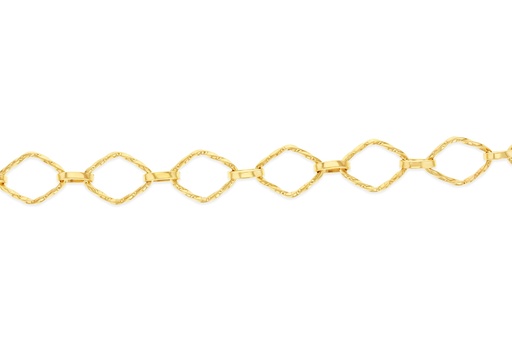 9CT SILVER FILLED FANCY DIAM LINK TWIST